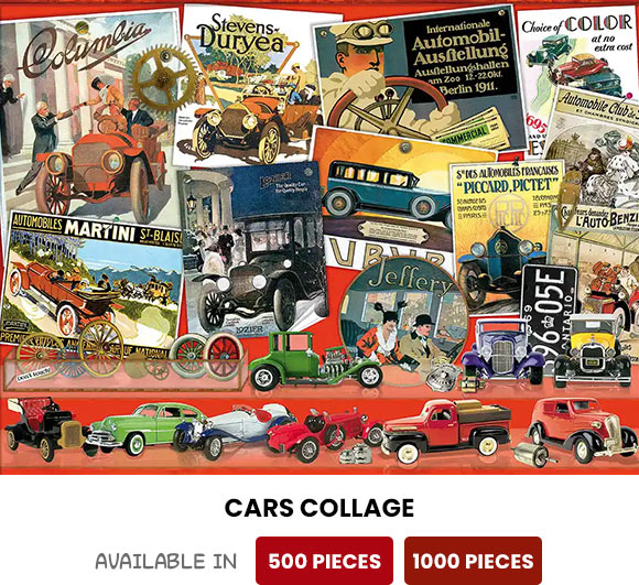  Cars Collage Jigsaw Puzzle