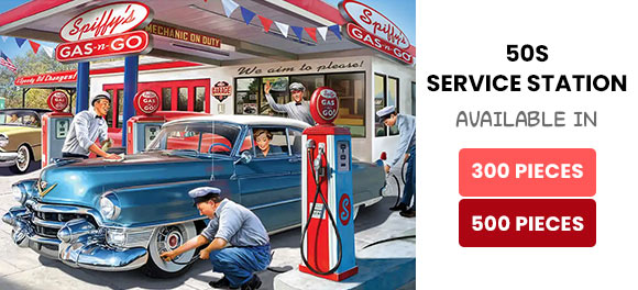  50s Service Station Jigsaw Puzzle