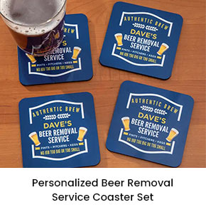  Personalized Beer Removal Service Coaster Set