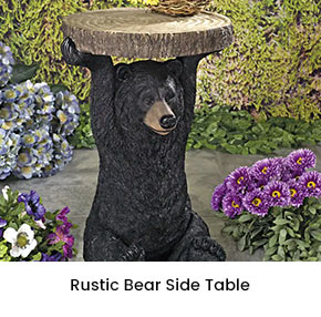 Rustic Bear Side Table 