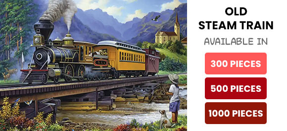  Old Steam Train Jigsaw Puzzle