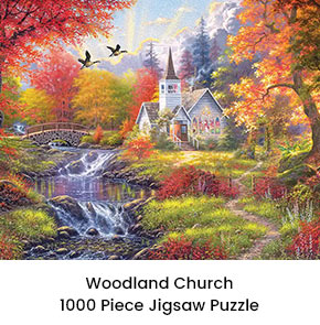  Woodland Church 1000 Piece Jigsaw Puzzle