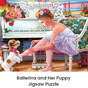  Ballerina and Her Puppy Jigsaw Puzzle