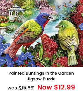 Painted Buntings In the Garden Jigsaw Puzzle