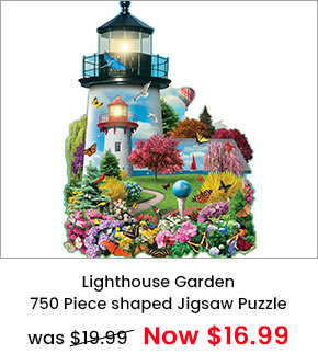 Lighthouse Garden 750 Piece shaped Jigsaw Puzzle