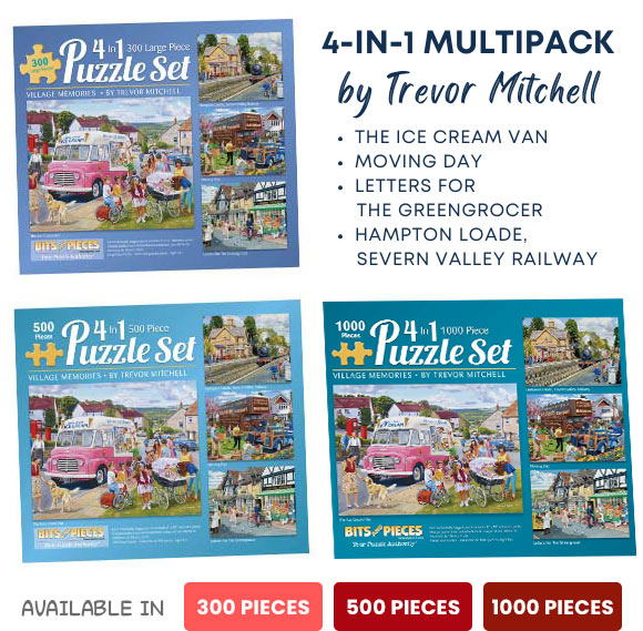 village memories 4 in 1 multi pack puzzle set