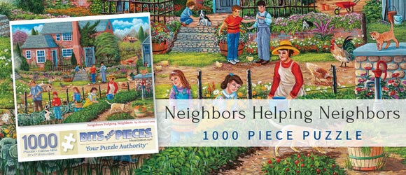 Neighbors Helping Neighbors 1000 Piece Jigsaw Puzzle ghbors Helping Neighbors 1000 PIECE PUZZLE L 