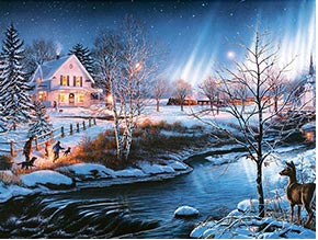 All Is Bright 500 Piece Glow-In-the-Dark Jigsaw Puzzle