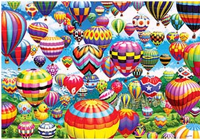 Colorful Balloons In the Sky 1000 Piece Jigsaw Puzzle