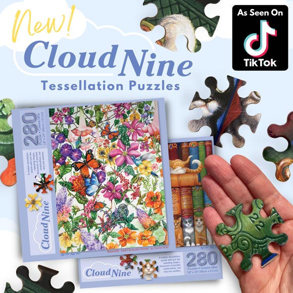 Cat Shelf 280 Piece Cloud Nine Tessellation Jigsaw Puzzle