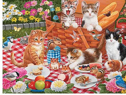 Picnic Clean Up Crew 300 Large Piece Jigsaw Puzzle