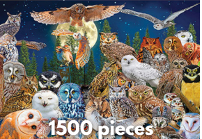 night owls 1500 piece giant jigsaw puzzle