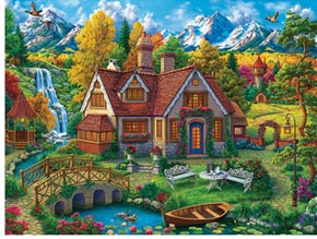 Magic House By The Mountains 300 Large Piece Jigsaw Puzzle