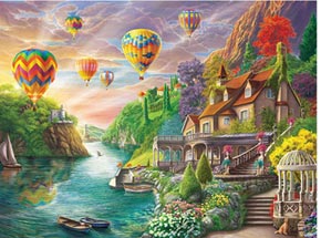 Mansion By The Lake 300 Large Piece Jigsaw Puzzle