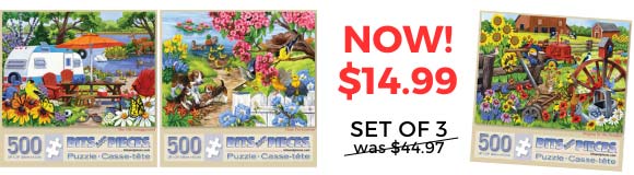Preboxed Set of 3: Nancy Wernersbach 500 Piece Jigsaw Puzzles