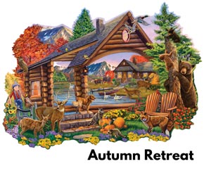 Autumn Retreat 300 Large Piece Shaped Jigsaw Puzzle