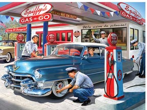 50s Service Station 300 Large Piece Jigsaw Puzzle