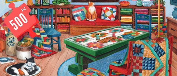 Quilting Room 500 Piece Jigsaw Puzzle