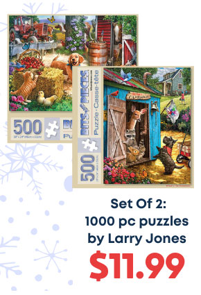 Set of 2: Larry Jones 500 Piece Jigsaw Puzzles