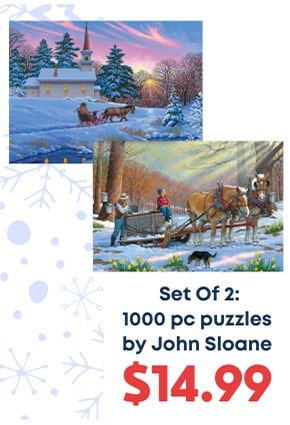 Set of 2: John Sloane 500 Piece Jigsaw Puzzles