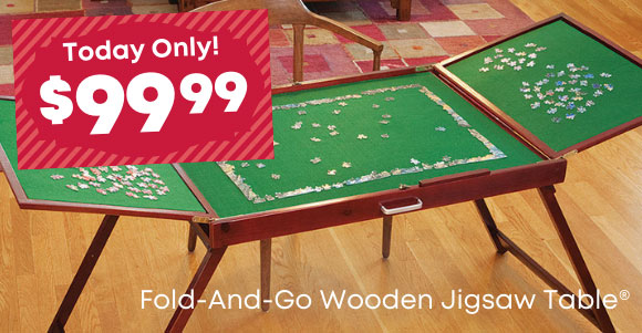 Fold-And-Go Wooden Jigsaw Table