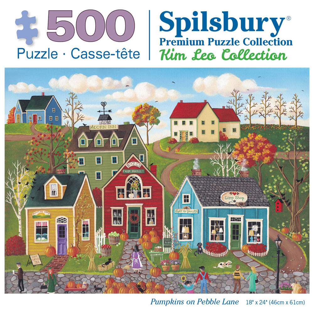 Pumpkins On Pebble Lane 500 Piece Jigsaw Puzzle