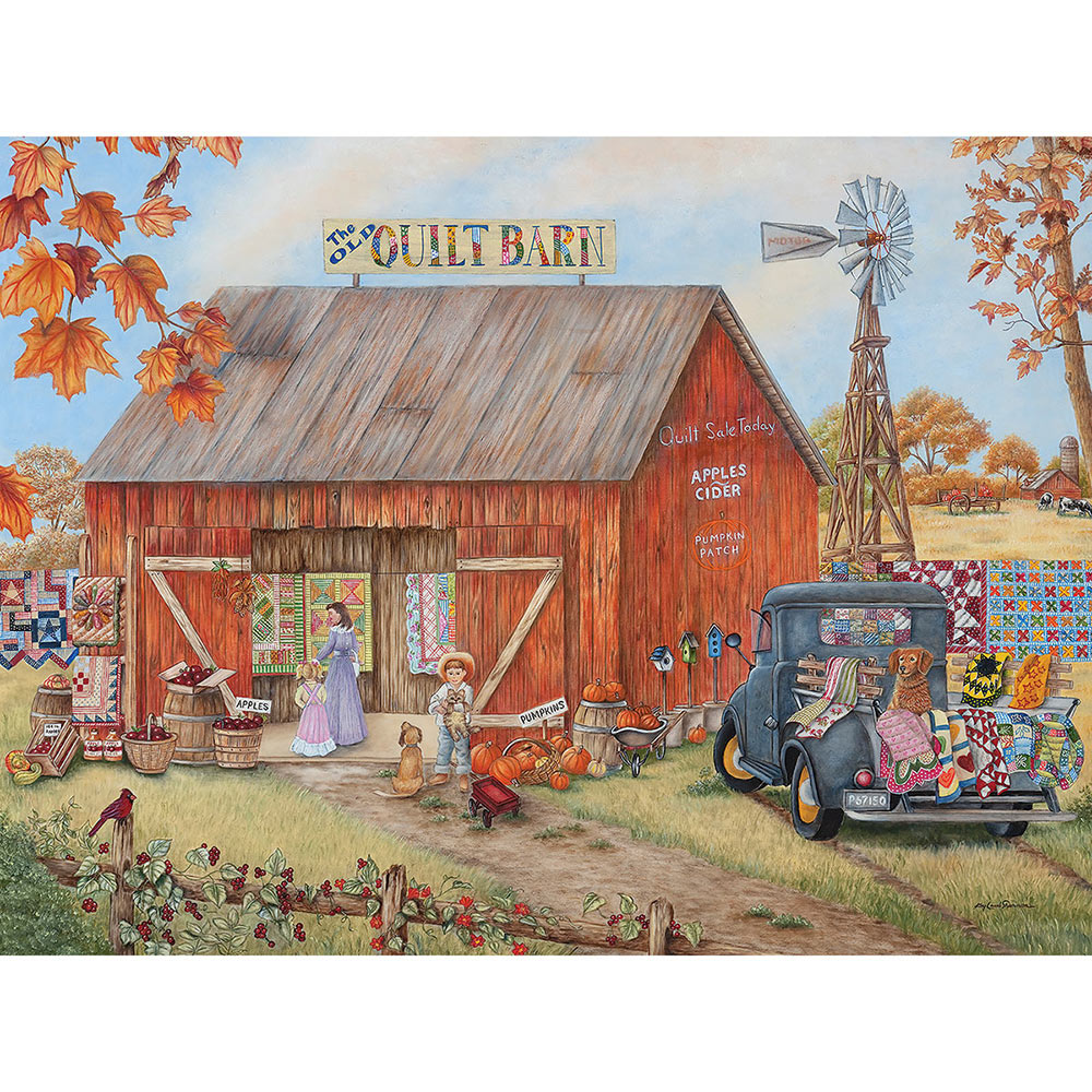 Quilt Barn 300 Large Piece Jigsaw Puzzle