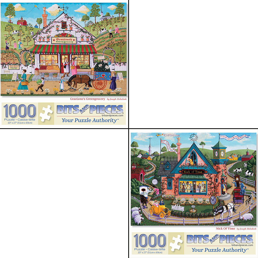 Set of 2: Joseph Holodook 1000 Piece Jigsaw Puzzles