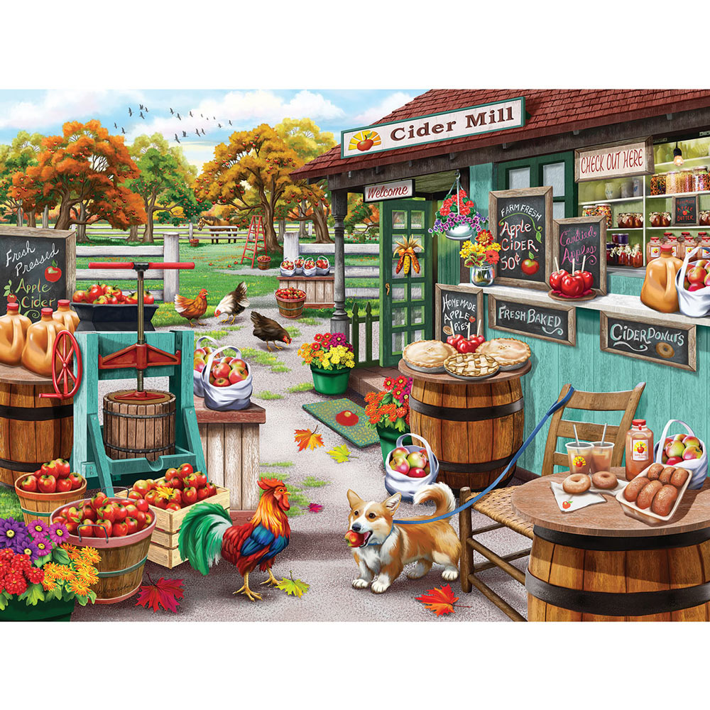 Visiting The Cider Mill 500 Piece Jigsaw Puzzle
