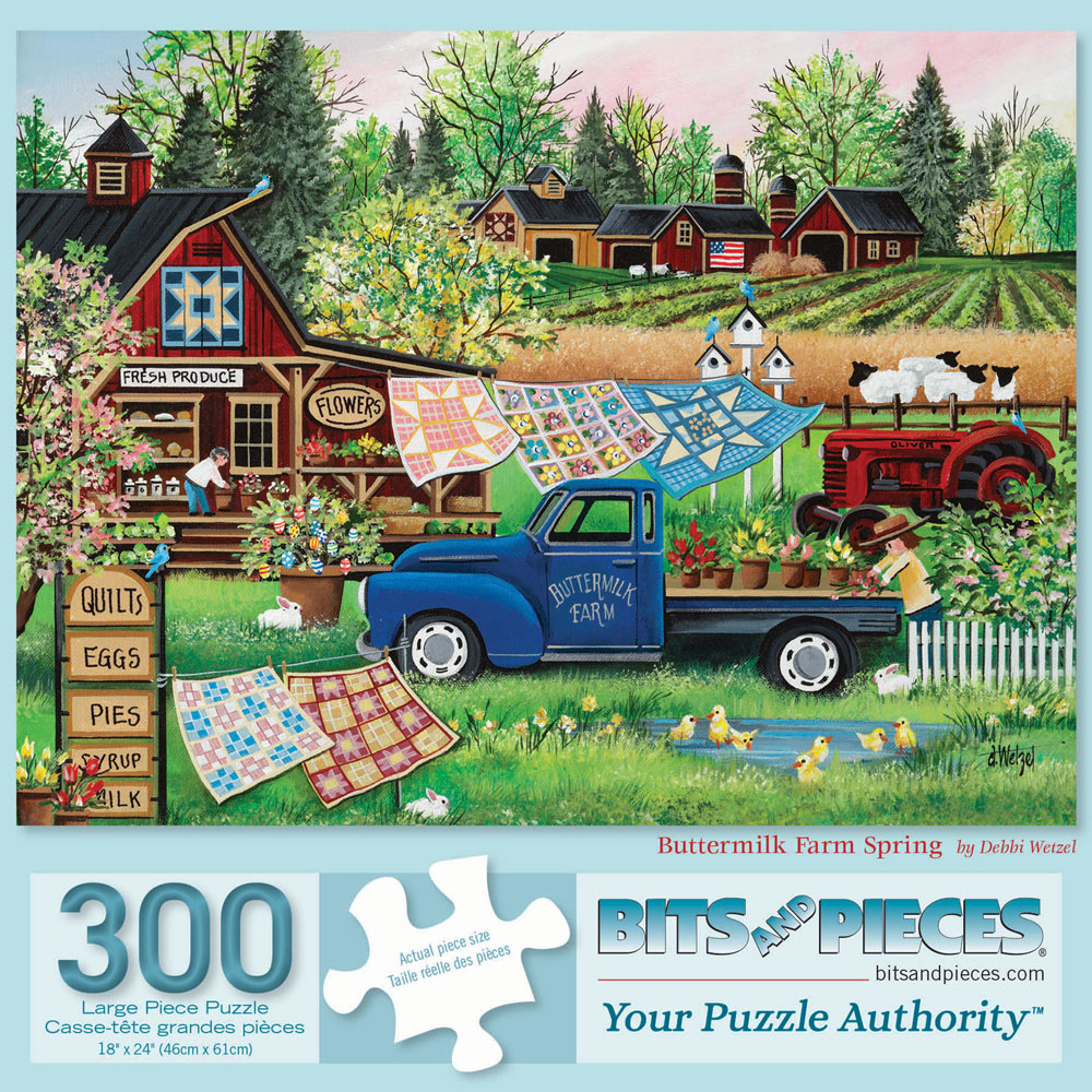 Buttermilk Farm Spring 300 Large Piece Jigsaw Puzzle