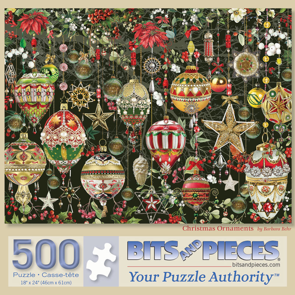 Christmas Ornaments 500 Piece Jigsaw Puzzle