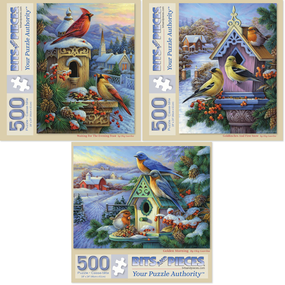 Preboxed Set of 3: Oleg Gavrilov 500 Piece Jigsaw Puzzles