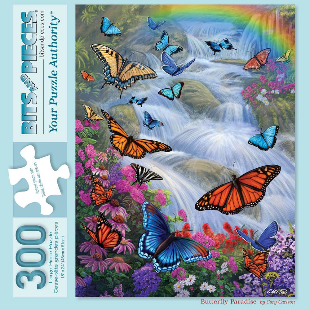 Butterfly Paradise 300 Large Piece Jigsaw Puzzle