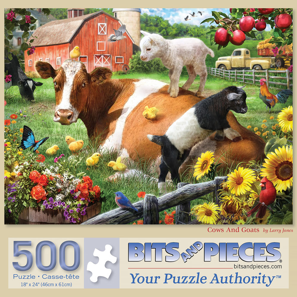 Cow And Goats 500 Piece Jigsaw Puzzle
