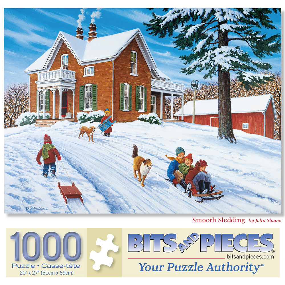 Smooth Sledding 1000 Piece Jigsaw Puzzle