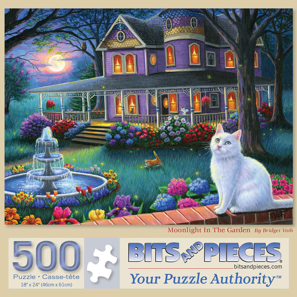 Moonlight In The Garden 500 Piece Jigsaw Puzzle