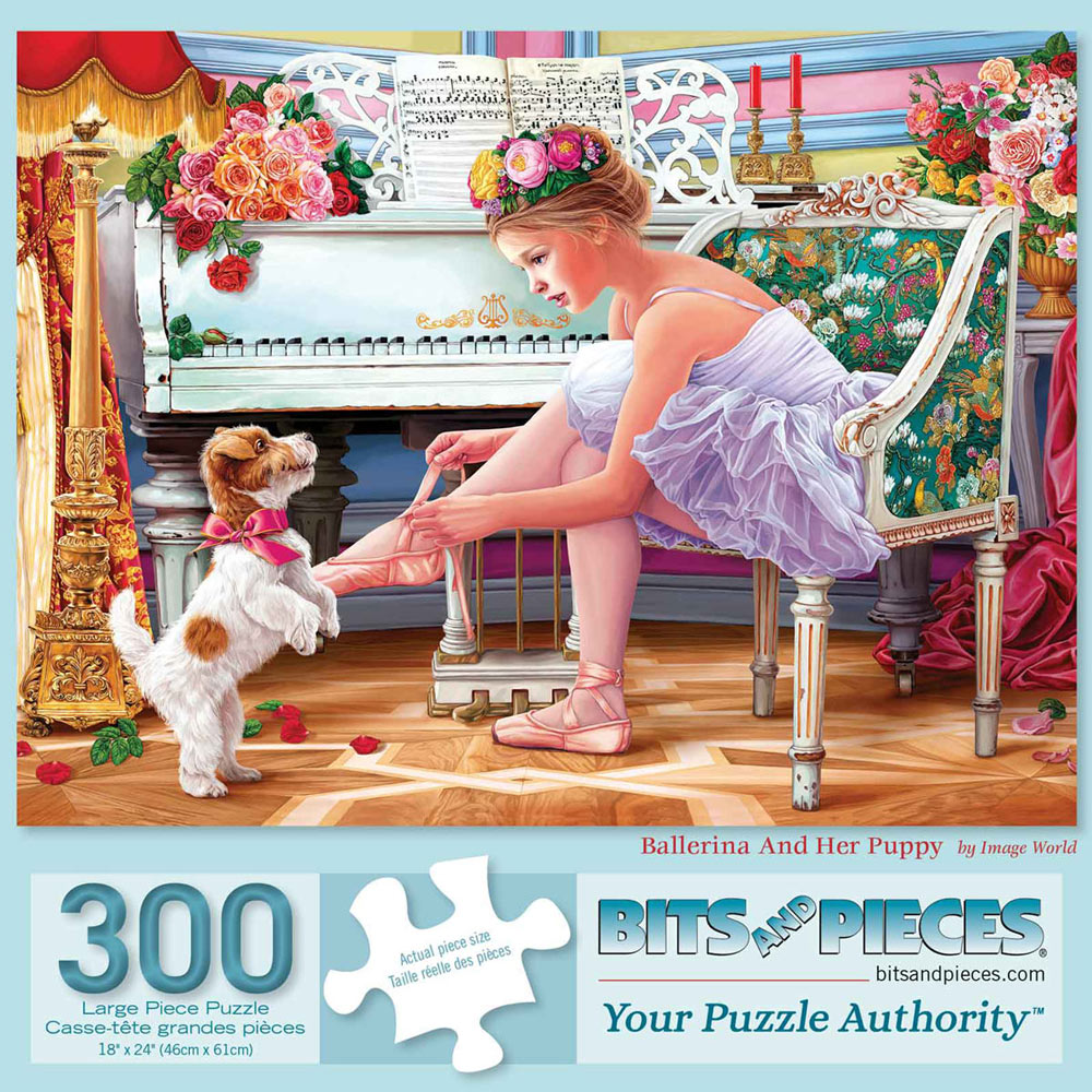 Ballerina And Her Puppy 300 Large Piece Jigsaw Puzzle