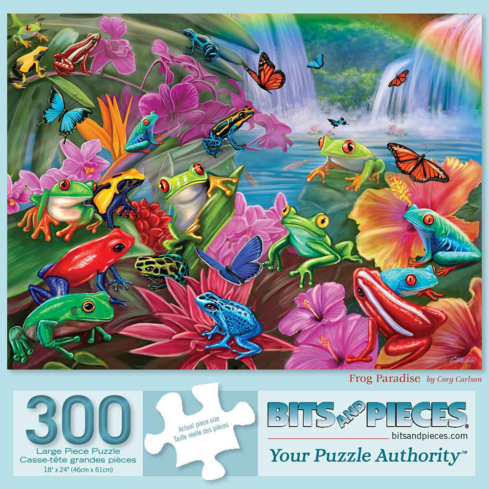 Frog Paradise 300 Large Piece Jigsaw Puzzle
