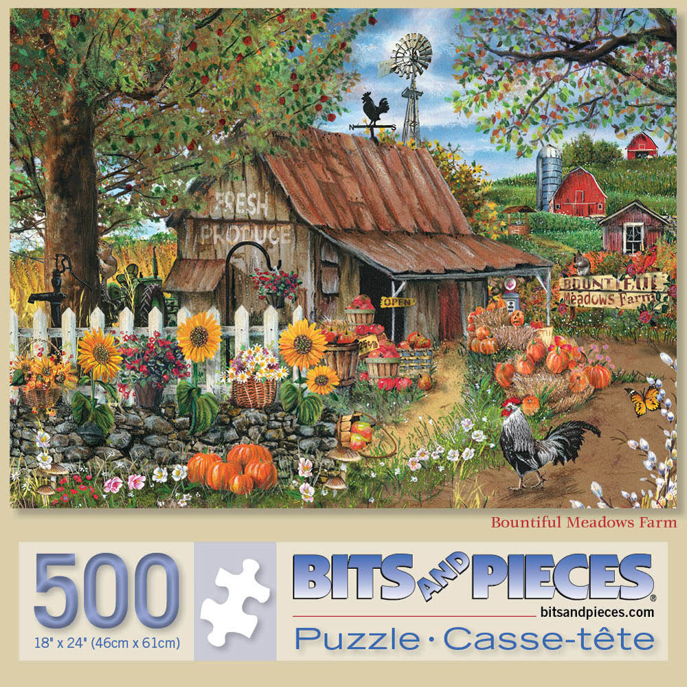Bountiful Meadow Farm 500 Piece Jigsaw Puzzle