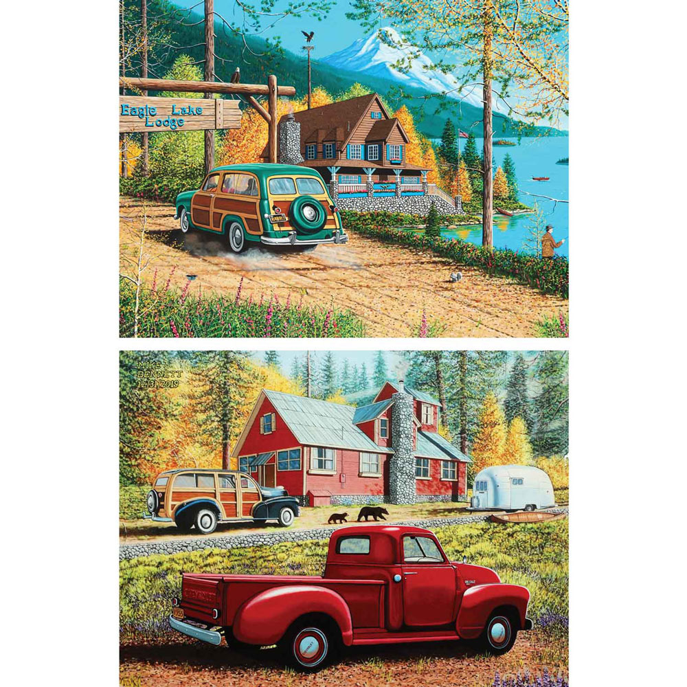 Set of 2: Mike Bennett 300 Large Piece Jigsaw Puzzles