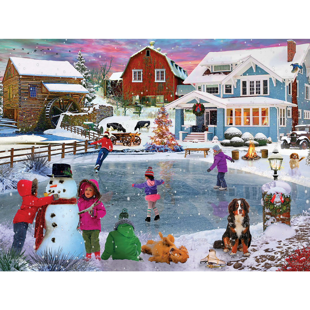 The Skating Pond 300 Large Piece Jigsaw Puzzle