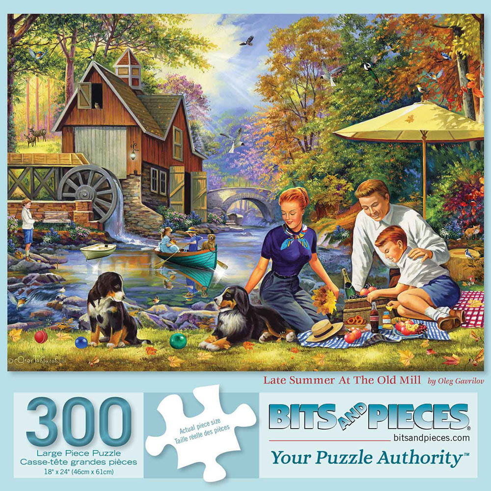 Late Summer At The Old Mill 300 Large Piece Jigsaw Puzzle