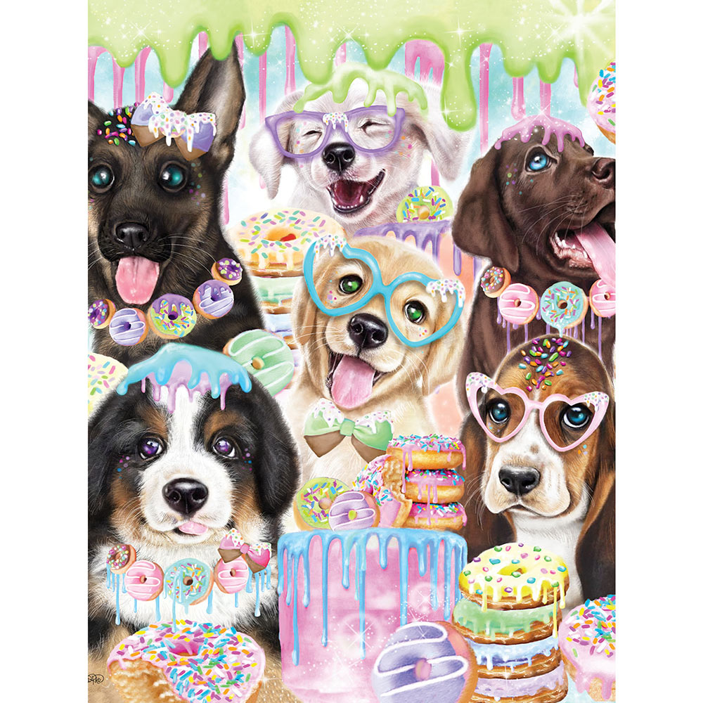 Doggies And Donuts 300 Large Piece Jigsaw Puzzle