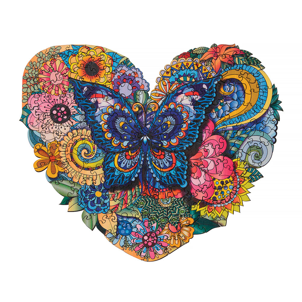 Wooden Butterfly 100 Piece Shaped Intri-Cut Puzzle