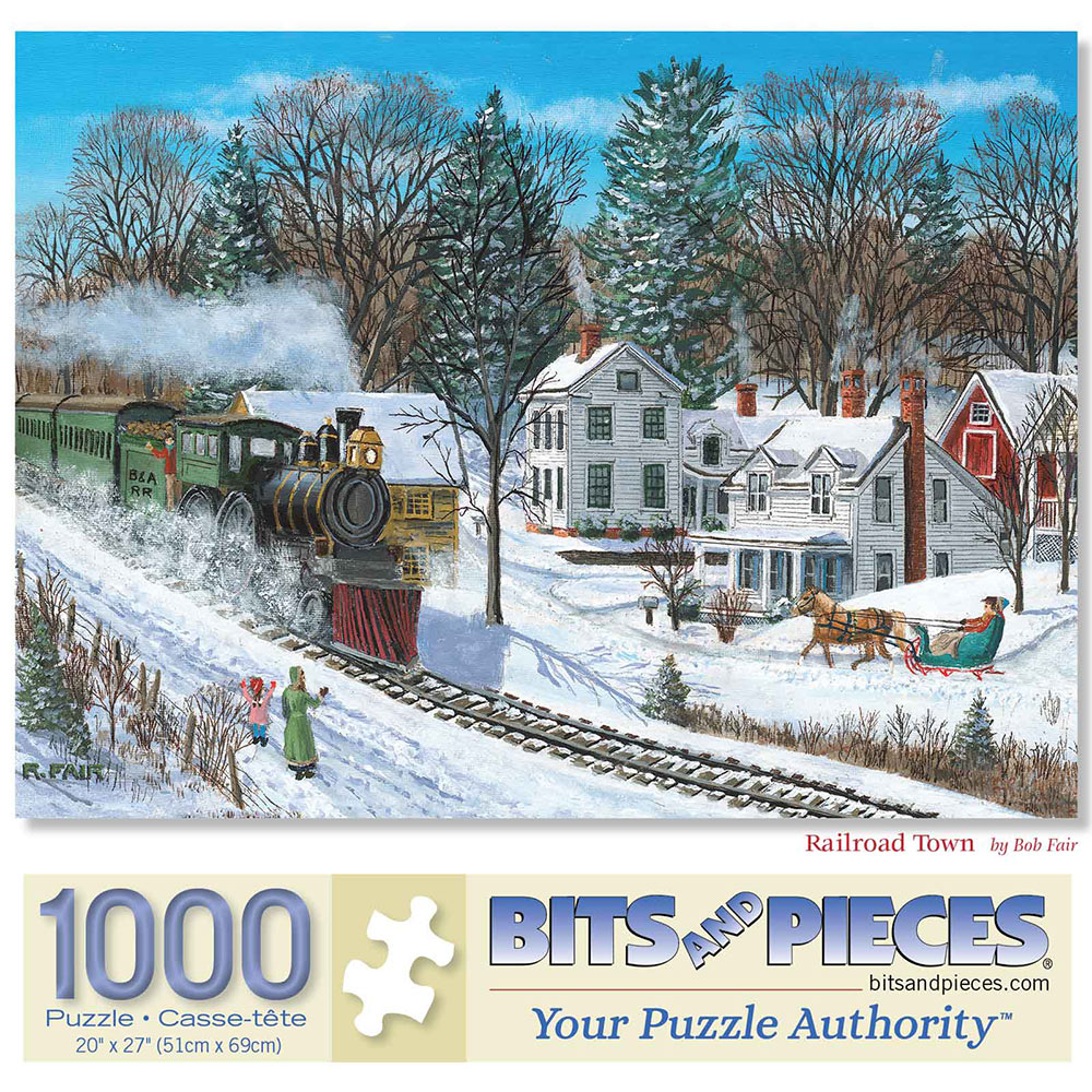 Railroad Town 1000 Piece Jigsaw Puzzle