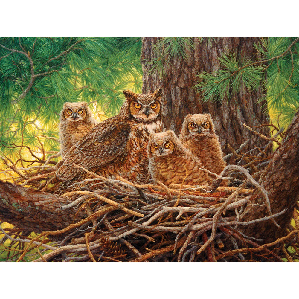 Forest Haven Great Horned Owl 300 Large Piece Jigsaw Puzzle