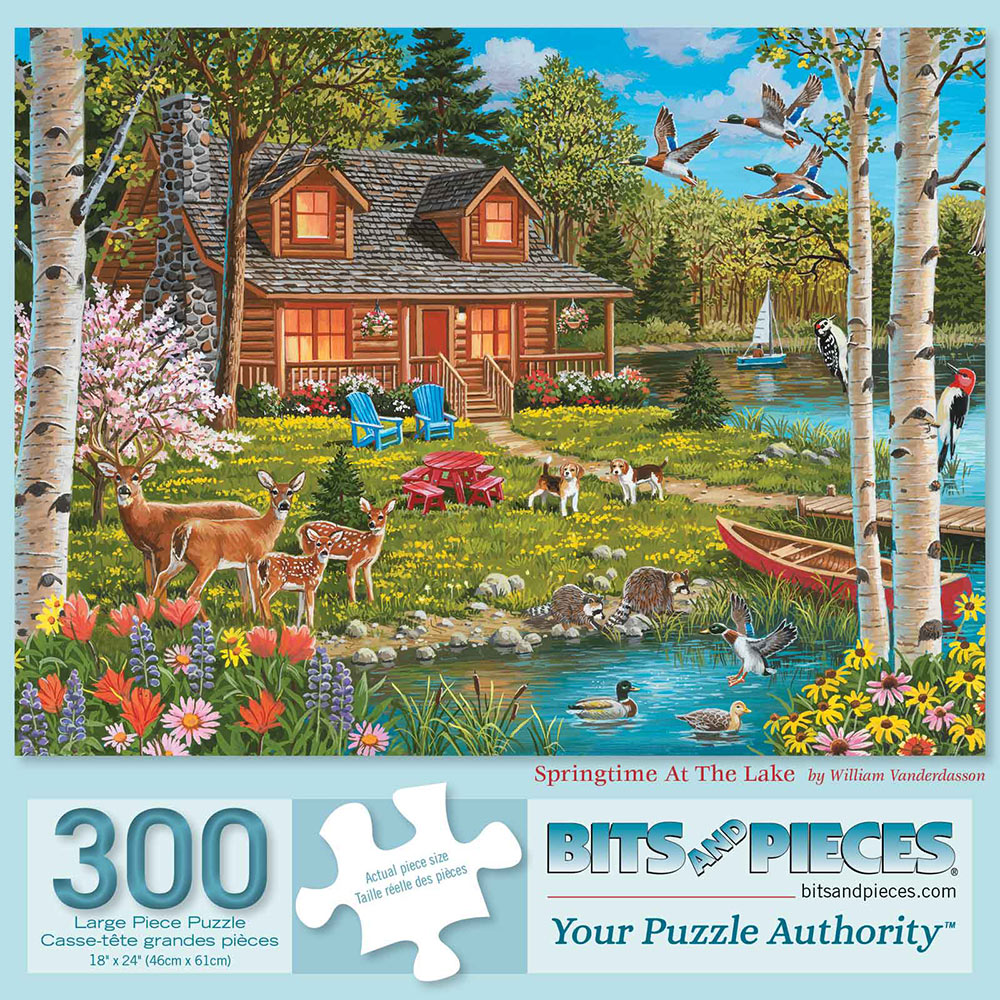 Springtime At The Lake 300 Large Piece Jigsaw Puzzle