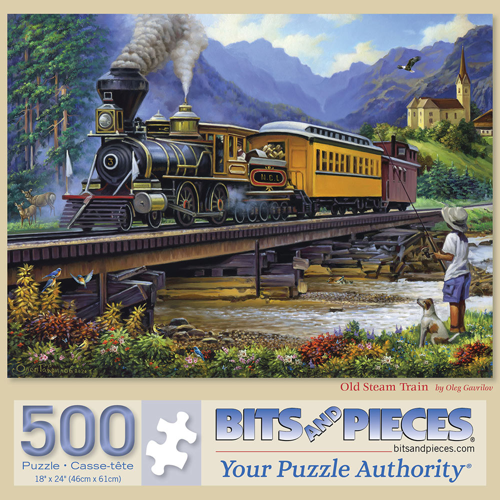 Old Steam Train 500 Piece Jigsaw Puzzle
