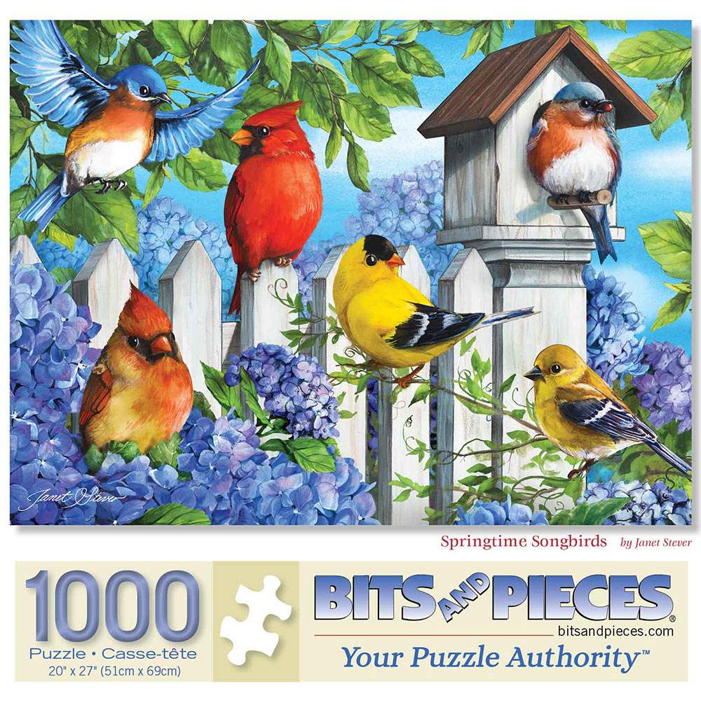 Springtime Songbirds 1000 Piece Jigsaw Puzzle