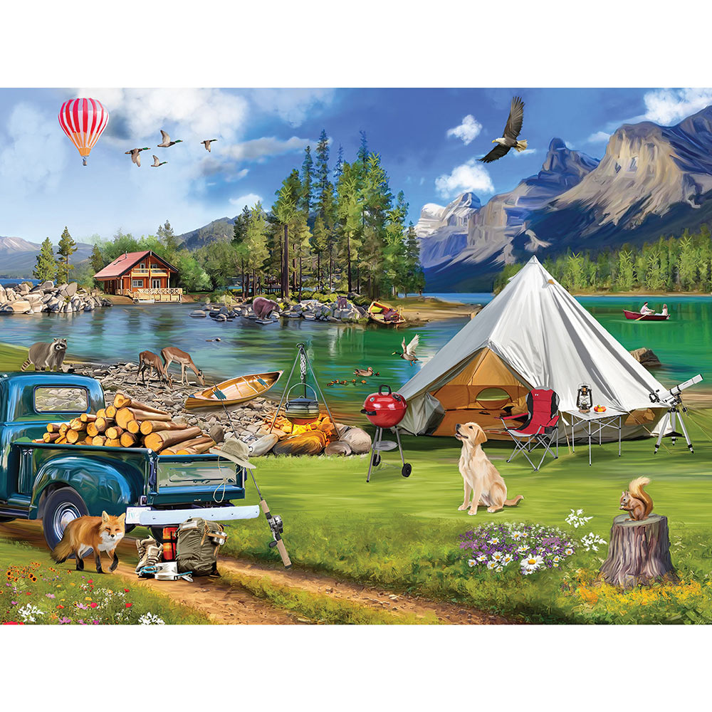 Lakeside Camping 500 Piece Jigsaw Puzzle